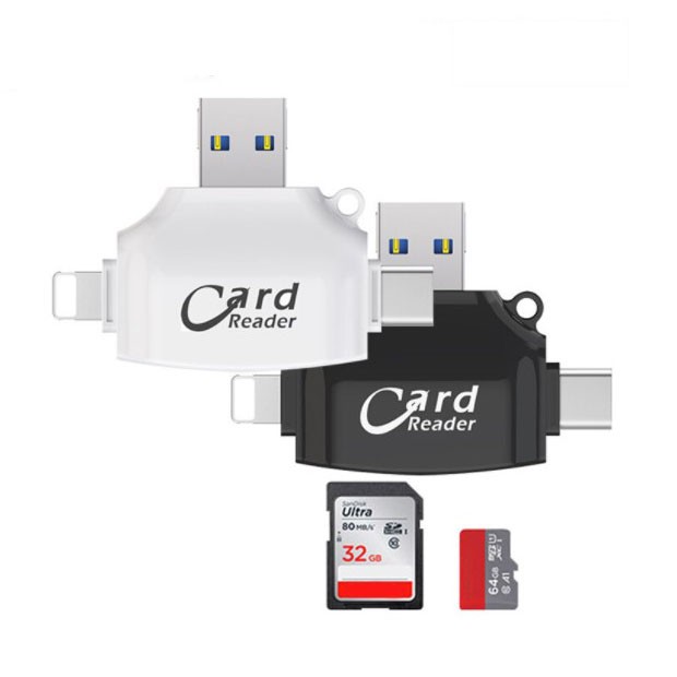 ภาพหน้าปกสินค้าiDragon การ์ดรีดเดอร์ (3) อะแดปเตอร์การ์ดรีดเดอร์ SD Card Reader Micro SD OTG จากร้าน idragon_officialshop บน Shopee