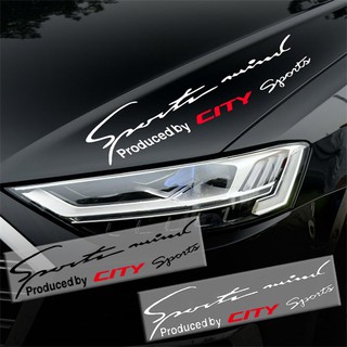 Honda City 2014-2020 ไวนิลสปอร์ตรูปลอกไฟหน้าสติ๊กเกอร์สะท้อนแสงโคมไฟตกแต่งคิ้ว