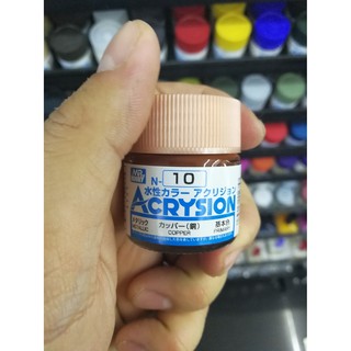 สีสูตรน้ำ Mr.Acrysion Color N10 COPPER (Metallic) 10ml