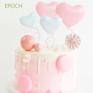 Epoch ธงพลาสติกรูปหัวใจสําหรับตกแต่งเค้ก 4 ชิ้น / ชุด