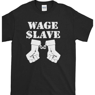 เสื้อยืด พิมพ์ลาย Wage Slave ออกแบบใหม่ สไตล์วินเทจ แฟชั่นสําหรับผู้ชาย