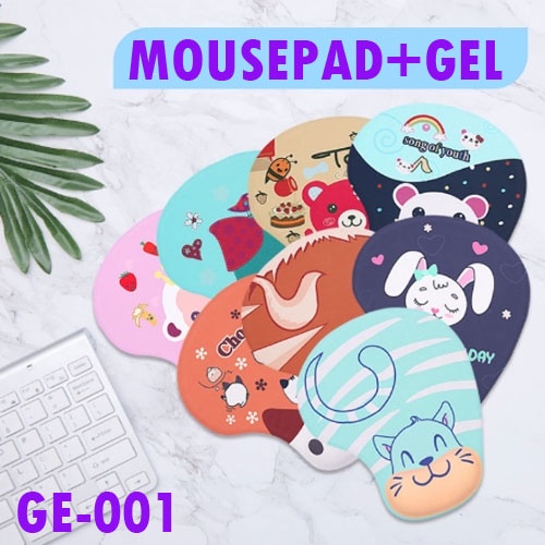 ge-001-แผ่นรองเม้าส์เจลรองข้อมือลายการตูน-mousepad-gel