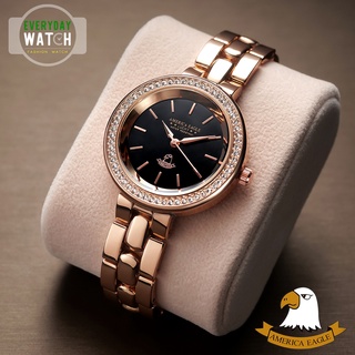 America Eagle นาฬิกาข้อมือผู้หญิง (ประกันตัวเครื่อง 3 เดือน) สายสแตนเลส-สีRoseGold AE105L-RB