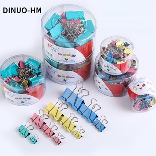 Dinuo-hm- คลิปหนีบหางยาว แบบโลหะ สีดํา สําหรับเครื่องเขียน