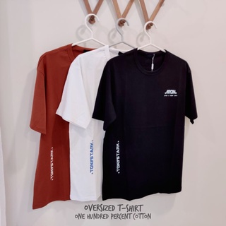 Oversized T-Shirt cotton100% || เสื้อยืดผ้าฝ้าย ทรงโอเวอร์ไซส์ ผ้านิ่มมาก งานเกรดขึ้นห้าง TD-N14