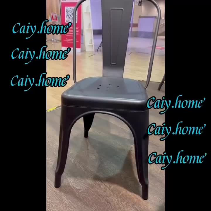caiy-มีพร้อมส่ง-เก้าอี้สไตล์วินเทจ-วัสดุเหล็ก-ใช้ในร้านอาหารและคาเฟ่