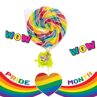 อมยิ้มสายรุ้ง ชิ้นใหญ่ สีรุ้ง สีพิเศษสำหรับ pride month ชิ้นใหญ่ สดใส จะทานเองก็ได้ หรือเป็นของขวัญก็เหมาะ