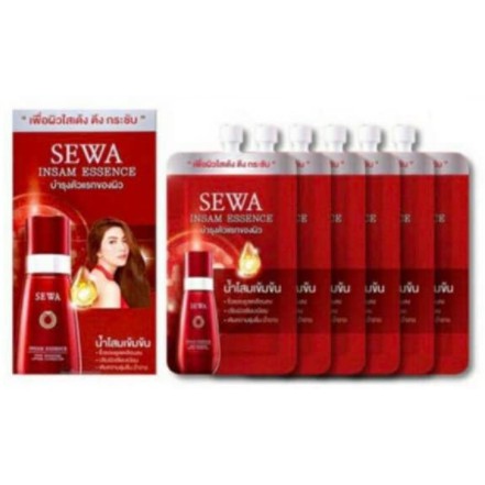 6ซอง-กล่อง-sewa-insam-essence-เซวา-น้ำโสมเซวา-น้ำตบเซวา-เซรั่มเซวา-เดย์ครีมเซวา-วุ้นเส้น