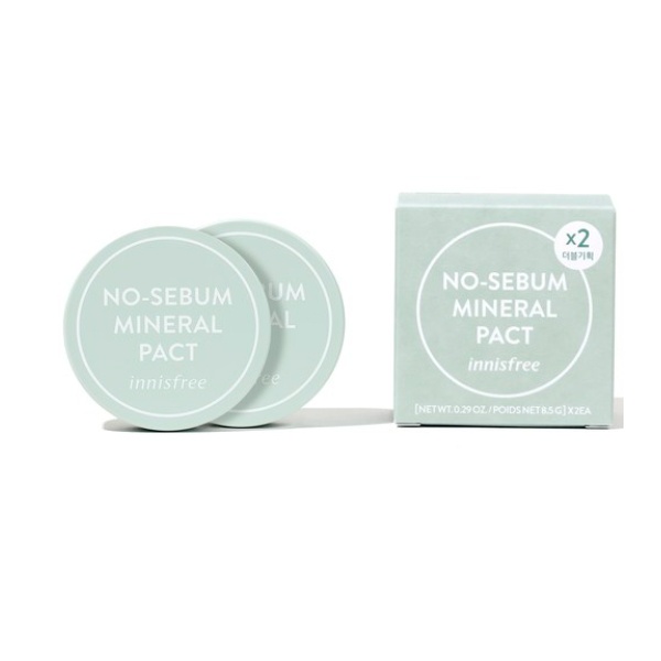 Innisfree No Sebum Mineral Pact 8.5g / Knotted No Sebum Powder Cushion
