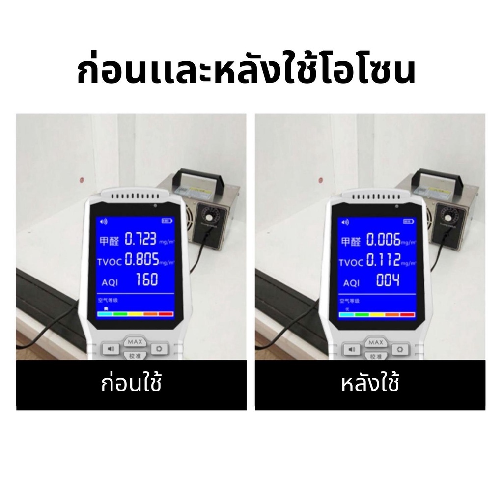 เครื่องผลิตโอโซน-ฟอกอากาศ-ฟอร์มาดีไฮด์-ฆ่าเชื้อโรค-28g-32g-และ-60g-ชม-ฆ่าเชื้อโรคเเบตทีเลียได้ดีถึง99-รับประกัน-6-เดือน