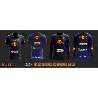 Bigbike Racing Shop เสื้อไบค์เกอร์ Red Bull สีน้ำเงิน