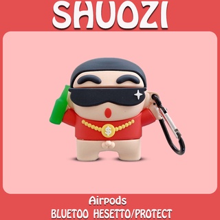 การ์ตูนใหม่ compatible AirPods 3 กรณีสังคมพี่ใหญ่ Crayon Shin-chan สำหรับ compatible AirPods (3rd) กรณี 2021 ใหม่ compatible AirPods3 หูฟังเปลือกป้องกัน 3rd กรณี compatible AirPodsPro กรณี compatible AirPods2gen กรณี