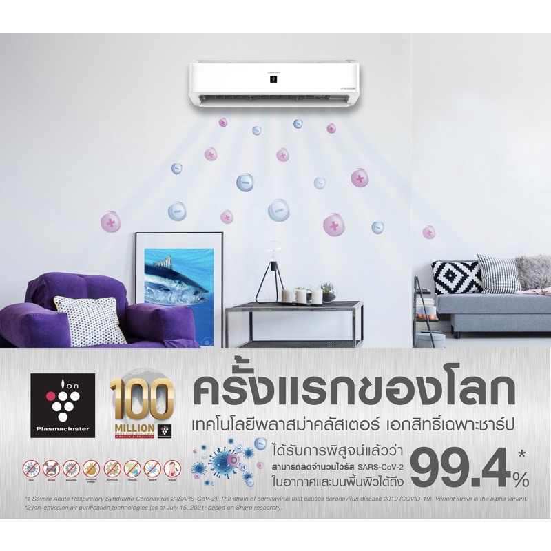 ส่งฟรี-สินค้าใหม่ปี2023-แอร์-ชาร์ป-sharp-ระบบฟอกอากาศ-พลาสม่าคลัสเตอร์-อินเวอร์ทเตอร์-ymbน้ำยา-r32-ส่งทั่วประเทศไทย