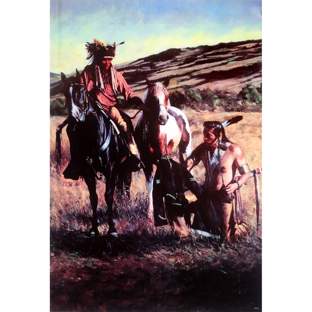 โปสเตอร์-ภาพวาด-อเมริกัน-อินเดียแดง-native-american-indian-poster-24-x35-inch-painting-western-v13