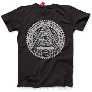 เสื้อยืดสีขาวเสื้อยืดลายกราฟฟิก illuminati oogS-4XL