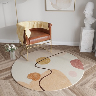 Nordic Round Carpet Modern Bedroom Decor Rugs Non-Slip Floor Mat