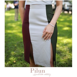 P I L U N Kairos Skirt in Burgundy Color Set