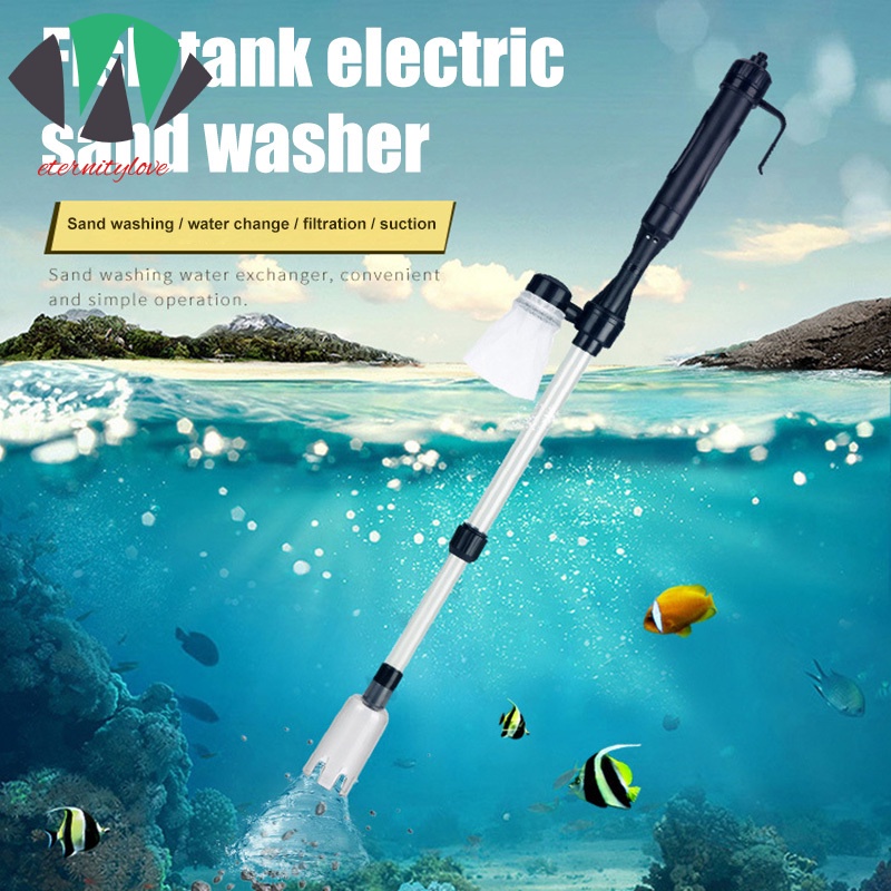 ภาพหน้าปกสินค้าElectric Fish Tank Vacuum Cleaner Syphon Operated Gravel Water Filter Automatic Cleaner Sand Washer