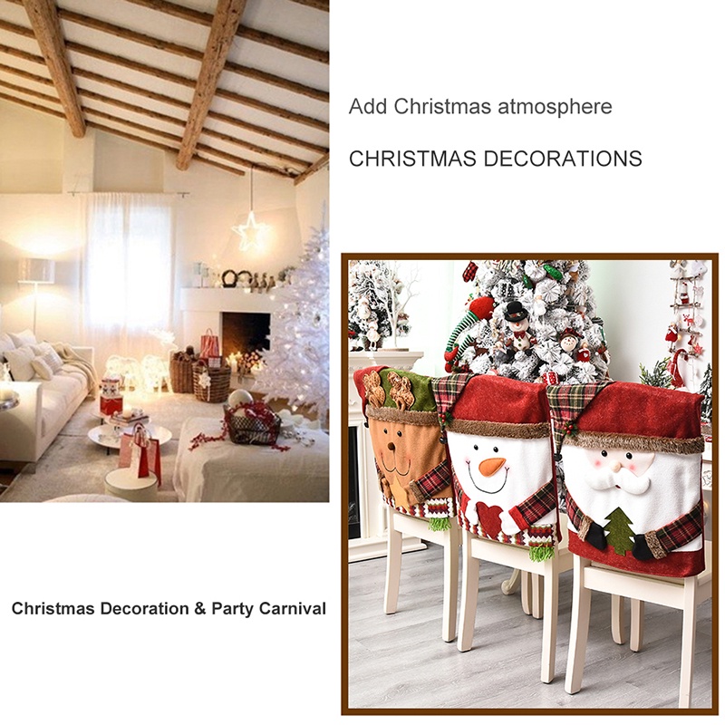 ชุดตกแต่งคริสต์มาสผ้าคลุมเก้าอี้เครื่องประดับกันฝุ่นเก้าอี้รับประทานอาหาร-decor-xmas-new-year-party-จัดเลี้ยง-home-decor-supplies-fairytale
