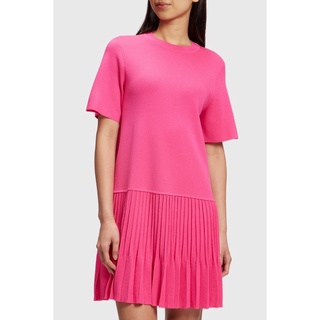 ESPRIT Womens Pleated peplum dress - PINK FUCHSIA/NAVY/GREY MELANGE/BROWN/SAND (XS-XL)