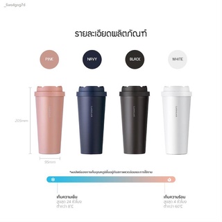 (สปอตสินค้า)◆▤LocknLock แก้วน้ำเก็บอุณหภูมิ Energetic One Touch Tumbler ความจุ 550 ml. รุ่น LHC3249