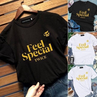 เสื้อยืดคอกลมเสื้อยืด พิมพ์ลาย FEEL SPECIAL TWICE COMBED 30S DISTRO สําหรับผู้หญิงS-4XL