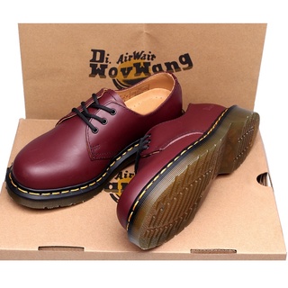 DR.MARTENS ดร.มาร์เทนส์ ดร. Martin 1461 รองเท้าบูทมาร์ติน ข้อสั้น แบบหนัง คลาสสิก 3 รู สําหรับผู้ชาย และผู้หญิง