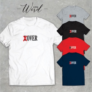 Little Word เสื้อยืดคอกลมแขนสั้นพิมพ์ลาย Lover สไตล์มินิมอล ทรงUnisex