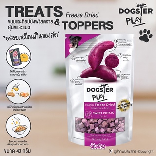 Dogster มันม่วง ขนมสุนัข ผักผลไม้อบแห้ง อร่อยเหมือนกินของสด ขนาด 40 กรัม  โดย Yes Pet Shop | Shopee Thailand