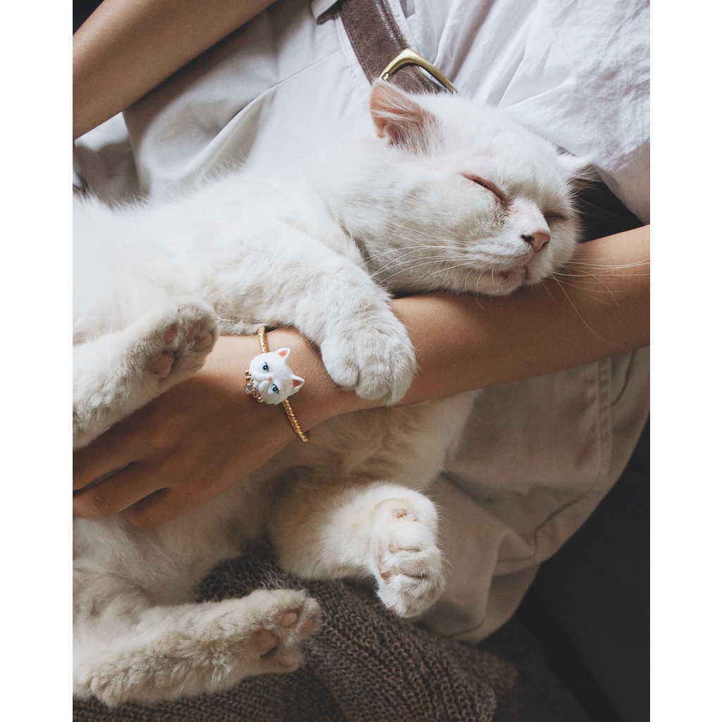 cat-bracelet-กำไลแมว-แมวสามสี-แมวดำ-แมวส้ม-กำไลแฟชั่น-คนรักแมว-สำหรับสตรี