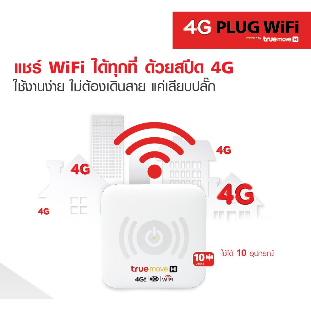 True 4G Plug Wifi 4Gใส่ซิมได้ในตัว | Shopee Thailand