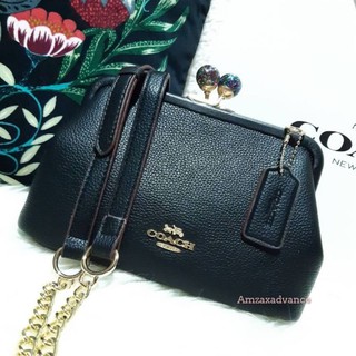 กระเป๋าถือสะพายCOACH C1451NORA KISSLOCK CROSSBODY หนังนิ่ม หอม แท้💯%ช้าหมดนะคะ