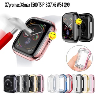 ภาพหน้าปกสินค้าเคส X7promax X8max T500 T5 F18 X7 X6 W34 Q99 เคสใส TPU  เคสนาฬิกา สำหรับ iwatch series 6 5 SE 44มม ที่เกี่ยวข้อง