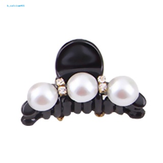 Farfi  Fashion Rhinestone Faux Pearl Women Hair Claw Clip Hairpin Headwear Decor