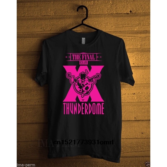 tee-เสื้อยืดผู้ชาย-thunderdome-การสอบปลายภาคสีดําสําหรับเสื้อยืดขนาดผู้ชาย-tshirt