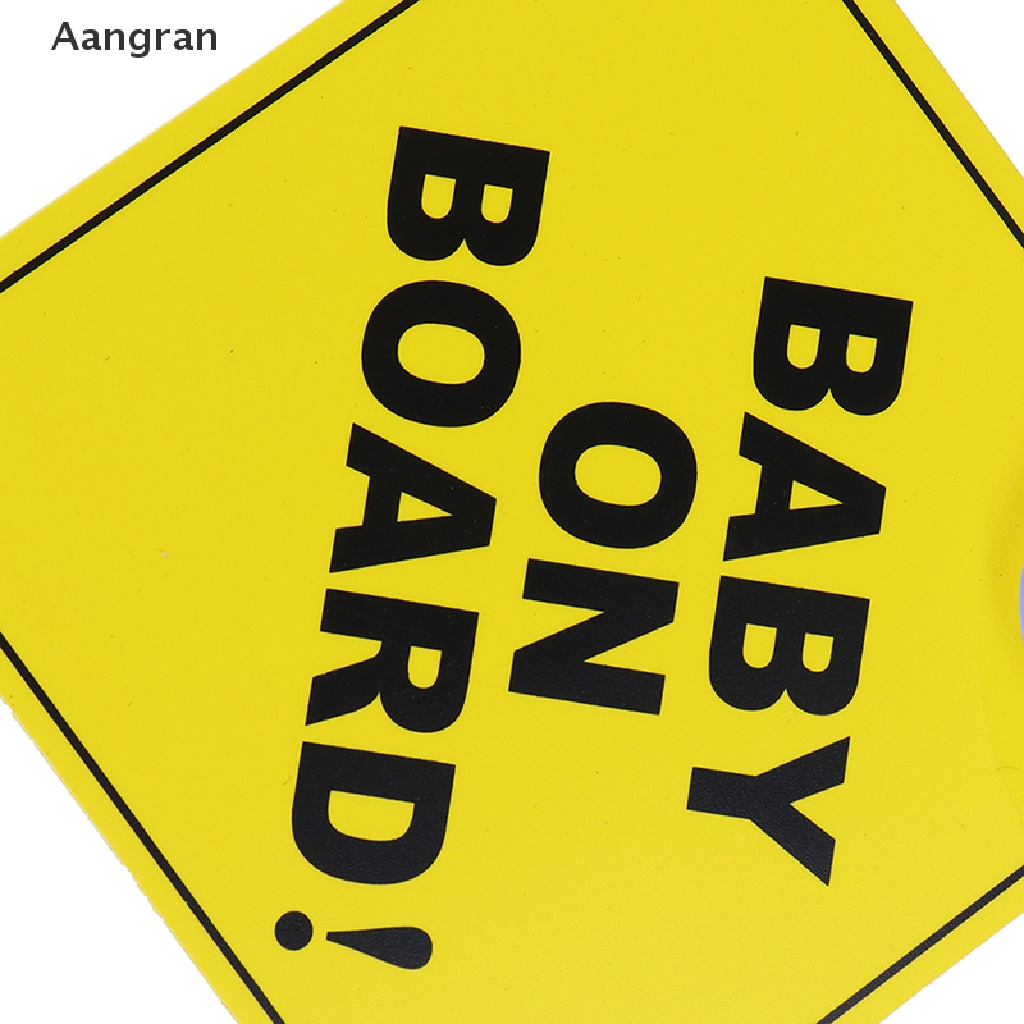 aangran-baby-on-board-ป้ายเตือนสีเหลืองสะท้อนแสง-12-ซม-สําหรับติดหน้าต่างรถยนต์