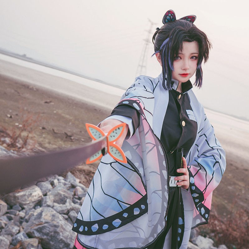 ภาพสินค้าชุดคอสเพลย์ Anime เสื้อดาบพิฆาตอสูร ชุดชิโนบุ Demon Slayer Kimetsu No Yaiba Cosplay Shinobu Giyuu เสื้อชิโนบ จากร้าน _bwc56sqyn บน Shopee ภาพที่ 7