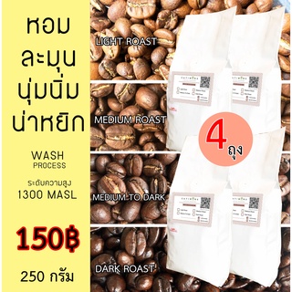 ( 250 กรัม X 4ถุง = 1 กก) อราบิก้า Catimore เมล็ดกาแฟสด กาแฟสด กาแฟบด กาแฟคั่ว อราบิก้า100% Premium