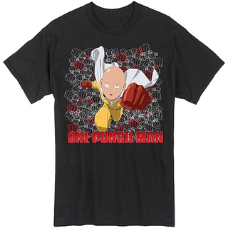 วันพันช์แมน แอนิเมชั่นญี่ปุ่น การ์ตูน Great Eastern Entertainment One Punch Man-Saitama Mens T-Shirt คอกลม แฟชั่น  ผ้าฝ