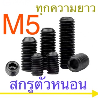 ภาพหน้าปกสินค้าสกรูตัวหนอน ดำ เหล็กแข็ง 12.9   M5 ที่เกี่ยวข้อง