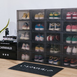ภาพขนาดย่อของภาพหน้าปกสินค้าTower Box Standard "Black" (6 Boxes) - กล่องใส่รองเท้าสีดำใส จากร้าน towerbox_thailand บน Shopee ภาพที่ 2