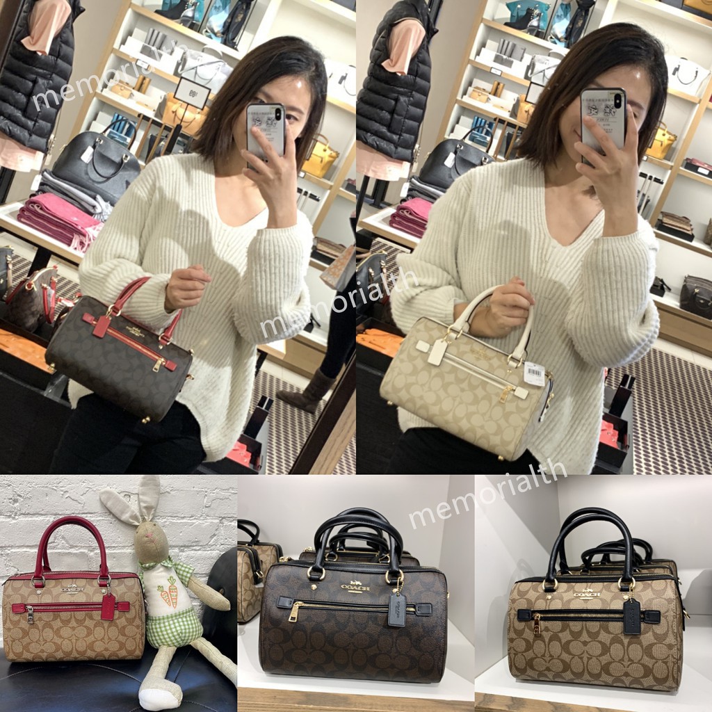 นำเข้าจากต่างประเทศ-coach-f83607-กระเป๋าแฟชั่นสตรี-กระเป๋าถือ-กระเป๋าสะพาย-เปลือกหอยแพคเกจ