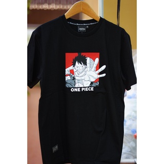 [โค้ดส่วนลด 9SAM60 ลดทันที 60.-] T-shirt DOP-1335 One Piece Luffy มีสีดำและสีกรม