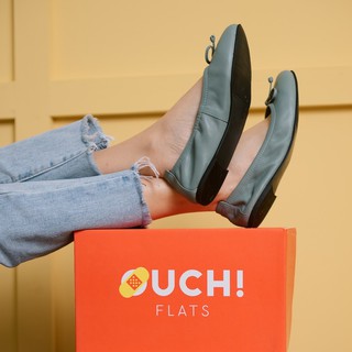 ภาพขนาดย่อของภาพหน้าปกสินค้าOUCH FLATS รุ่น S.O.S BOWY  รองเท้าพับได้หนังวัวรุ่นติดโบว์หัวมน จากร้าน blocb.official บน Shopee ภาพที่ 5