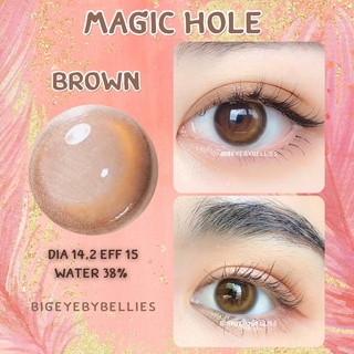 🔥คอนแทคเลนส์ ✨ขนาดมินิ ✨Brown✨ Magic hole ✨Wink