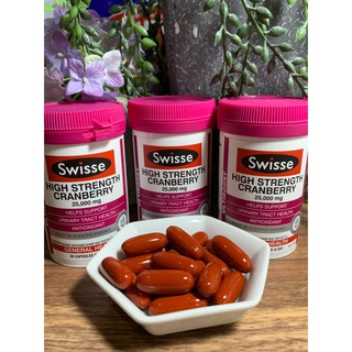 สินค้า Swisse High Strength Cranberry 25,000 mg 30 Capsules สารสกัดจากแครนเบอรี่ เพื่อผิวสวย บำรุงตา จากออสเตรเลีย