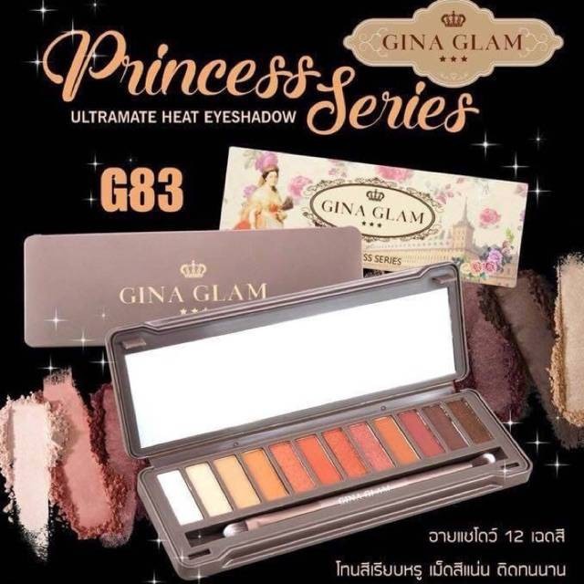 sale-sale-gina-glam-princess-series-g83-พาเลทเจ้าหญิง-12-เฉดสีสวย-มาพร้อมแพคเกจสุดน่ารัก