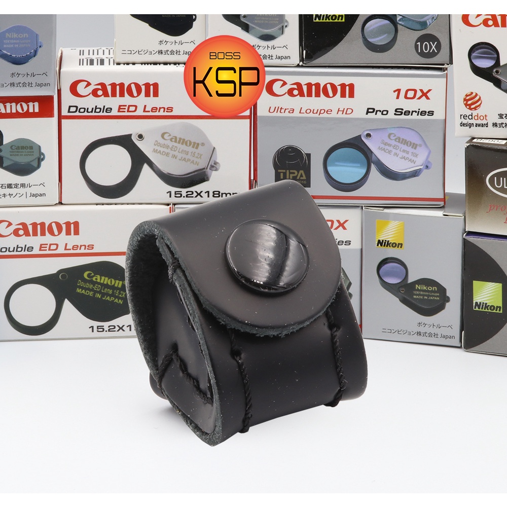 ภาพหน้าปกสินค้าซองหนังสำหรับ กล้องส่องพระ 10x18mm สำหรับ NIKON CANON Full HD และ Ultra HD แบบเข้ารูป ผลิตจากหนังวัวแท้ คงทนอายุการใช้งา
