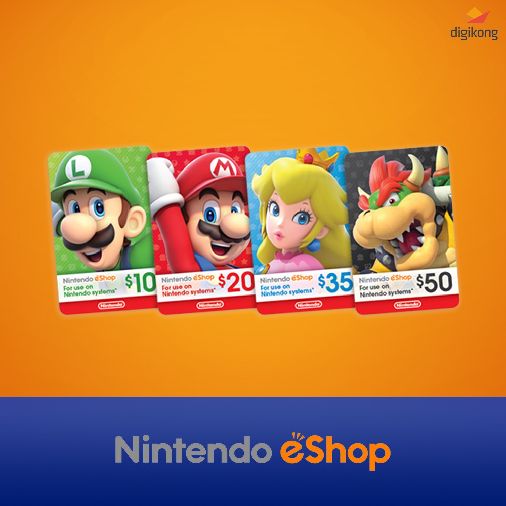 ภาพหน้าปกสินค้าNintendo Switch eShop 10  20  35  50 (US Store) จากร้าน digikong บน Shopee