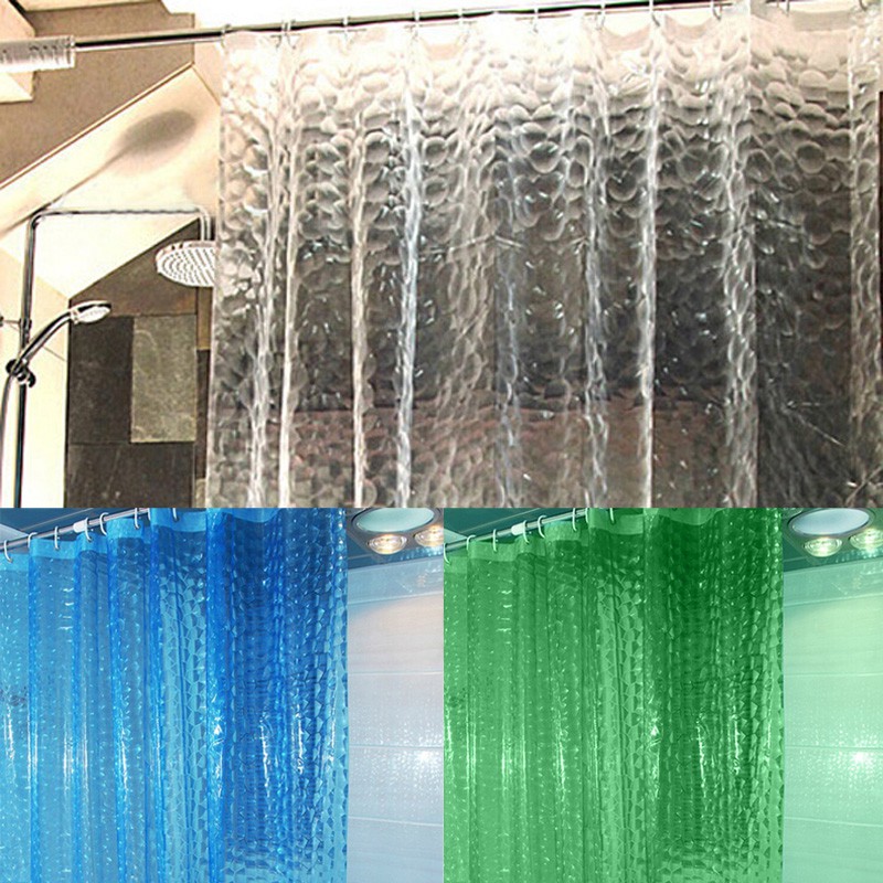 ภาพหน้าปกสินค้าผ้าม่านกั้นอาบน้ำ 3D กันน้ำ ขนาด 1.8 x 1.8 เมตร สำหรับห้องน้ำ